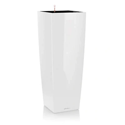 Afbeelding van Lechuza Cubico Alto premium 40 Wit hoogglans