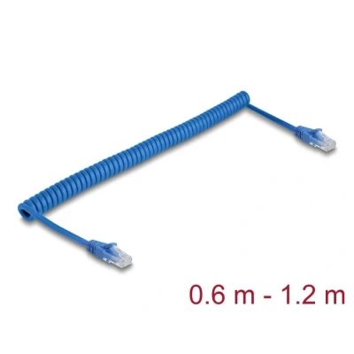 Afbeelding van Delock RJ45 Spiralkabel Stecker zu Cat.6 UTP 0,6 m bis 1,2 b