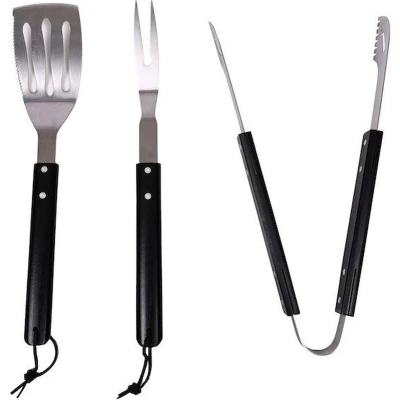 Afbeelding van Sagaform Fredde Bbq Set 3 Stuks, Zwart