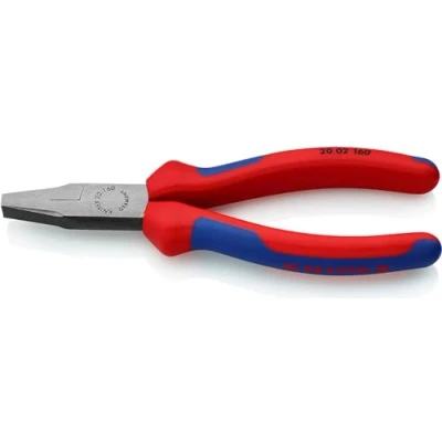 Afbeelding van Knipex Platbuigtang zwart geatramenteerd, met meer componentengrepen 160 mm (zelfbedieningskaart/blister) 20 02 SB