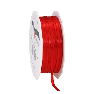 Afbeelding van Präsent cadeaulint, polyester, rood, 50 m spoel 3 mm