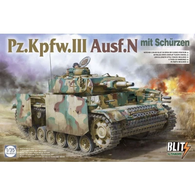 Afbeelding van 1:35 Takom 8005 Pz.Kpfw.III Ausf.N mit Schürzen Plastic Modelbouwpakket