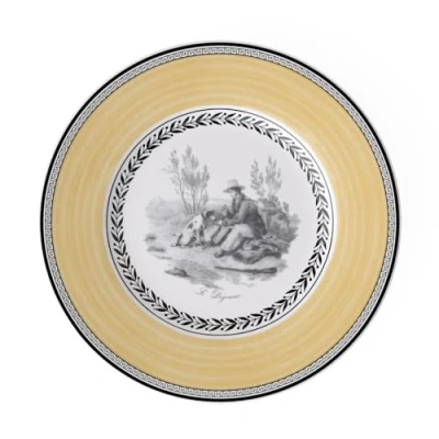 Afbeelding van Villeroy &amp; Boch Audun Chasse Ontbijtbord, 22 cm, premium porselein, wit/grijs/geel