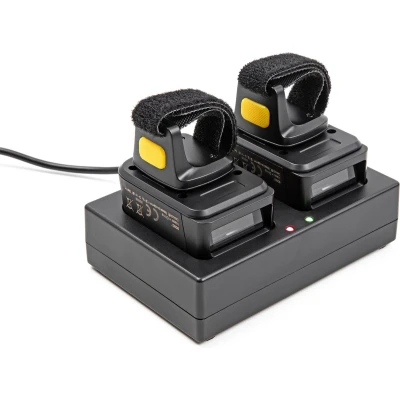 Afbeelding van Delock 1D en 2D ringbarcodescanner met 2.4 GHz of Bluetooth (1D streepjescodes, streepjescodes), Barcode scanner, Zwart