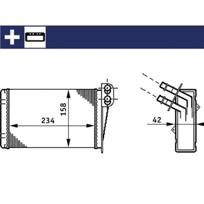 Afbeelding van Kachelradiateur, interieurverwarming MAHLE AH 73 000S