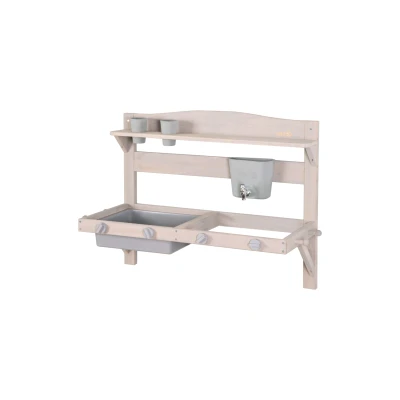 Afbeelding van roba Outdoor Modderkeuken om op te hangen incl. accessoires grijs geglazuurd