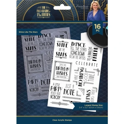 Afbeelding van Sara Signature the Roaring 20’s Clearstamps Shine Like Stars