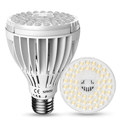 Afbeelding van SANSI 24W LED plantlamp Volledig spectrum E27 Wit 300W equivalente kweeklamp voor kamerplanten Groeilicht met hoge PPFD 4000K daglicht Plantverlichting zaaien en vruchtvorming