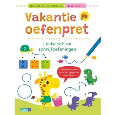 Afbeelding van Vakantie oefenpret Leuke tel en schrijfoefeningen (naar de 3de kleuterklas / naar groep 2)