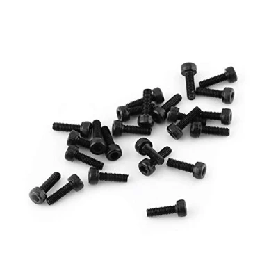 Afbeelding van M3 Zwarte Zeskantige Dopschroefboutenset, 12,9 Kwaliteit Gelegeerd Koolstofstaalbevestiging, Accessoire Voor Reparatiegereedschap, 4 50 Mm, Met Hoge Sterkte(M3*10mm 24pcs/pack)