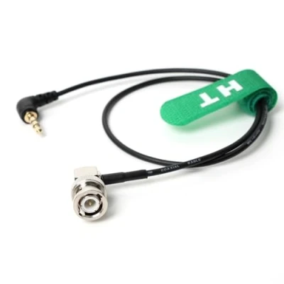 Afbeelding van HangTon Timecode Kabel Rechte hoek 3.5mm Mini Jack naar BNC voor Tentakel Sync Camera en Mixer 8&#039;&#039;