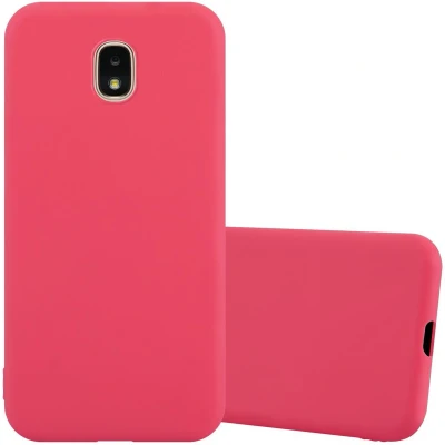 Afbeelding van Cadorabo Hoesje geschikt voor Samsung Galaxy J3 2018 in CANDY ROOD Beschermhoes gemaakt van flexibel TPU silicone Case Cover