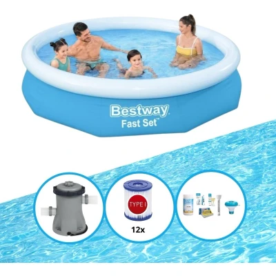 Afbeelding van Bestway Zwembad Fast Set Bundel 305x66 cm