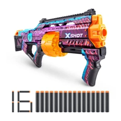 Afbeelding van XShot Skins Last Stand, Engima, Foam Dart Blaster (16 darts) Air Pocket darttechnologie, hoofdmerk compatibel, speelgoedschuim dartblaster voor kinderen, tieners, volwassenen, frustratievrije