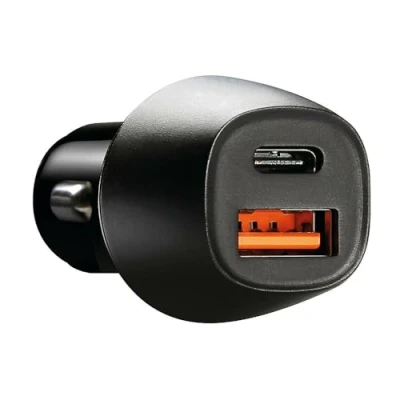 Afbeelding van USB Power Tec, oplader 2 poorten Ultra Fast Charge 18W 12/24V