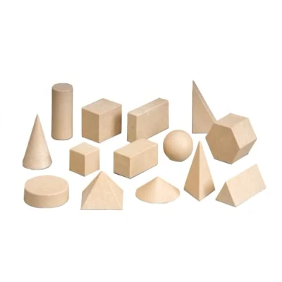 Afbeelding van WISSNER aktiv lernen Geometrische body set, 14 verschillende body&#039;s gemaakt van RE Wood, in een doos, Meerkleurig