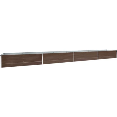 Afbeelding van Plantenbak verhoogd 600x80x45 cm gegalvaniseerd staal bruin
