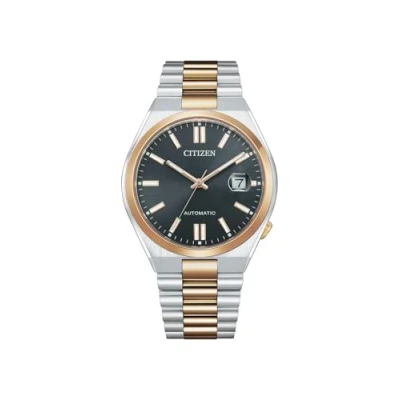 Afbeelding van Citizen Analoge grijze wijzerplaat heren horloge NJ0154 80H, Grijs, mechanisch, Mechanisch
