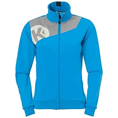 Afbeelding van Kempa Core 2.0 Poly Jacket Dames Kempablauw Donker Grijs Melange Maat S