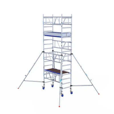 Afbeelding van Eenpersoonssteiger Euroscaffold ONE XL L165xB75 5.20m werkhoogte Houten platformen