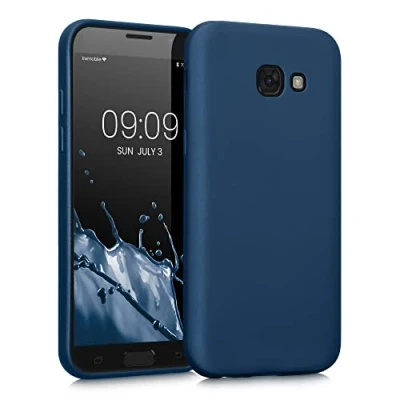 Afbeelding van kwmobile telefoonhoesje geschikt voor Samsung Galaxy A5 (2017) Hoesje smartphone Back cover in metallic blauw