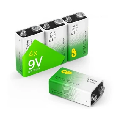 Afbeelding van GP Extra Alkaline batterijen 9V Batterij 9 volt blok 6LR61 4 stuks Nieuwe G TECH Technologie