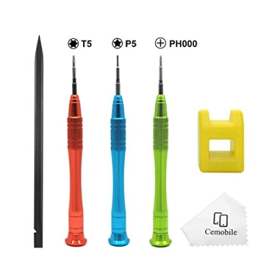 Afbeelding van Cemobile MacBook Schroevendraaier Reparatie Tool Kit, 1,2 mm Star P5 Pentalobe Schroevendraaier, 6 punts Torx T5 &amp; Phillips PH000 Reparatieset voor Air Pro 13 15