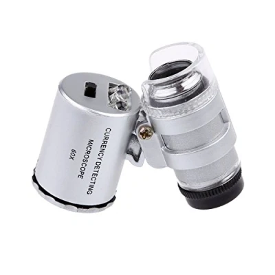 Afbeelding van 60X mini verlichte juwelier LED UV lens vergrootglas met Kare &amp; Kind retailverpakking (60X)