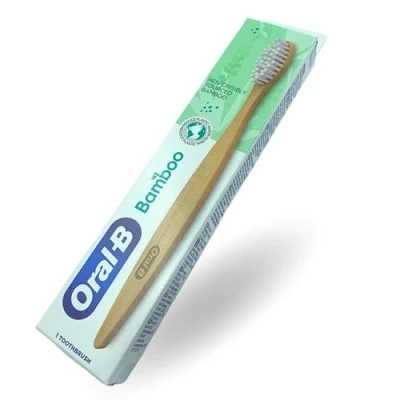 Afbeelding van Oral B Bambus Tandenborstel, een milieuvriendelijk alternatief voor traditionele tandenborstel