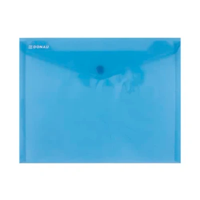 Afbeelding van DONAU 8547001PL 00 Documententas/verzamelmap met drukknop, PP, C5, 180μm, transparant C5 blauw