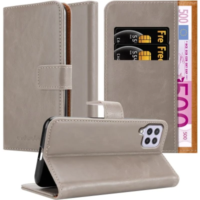 Afbeelding van Cadorabo Hoesje geschikt voor Samsung Galaxy A22 4G / M22 M32 in CAPPUCCINO BRUIN Beschermhoes met magnetische sluiting, standfunctie en kaartvakje Book Case Cover Etui