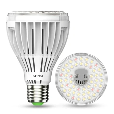 Afbeelding van SANSI 30W LED Plantenlamp met Volledig Spectrum voor Kamerplanten, 250W Equivalent E27 Groeilampen, 4000K 660nm Kweeklamp 60 Stralingshoek Zaailingen, Groenten, Bloemen en Hydrocultuur