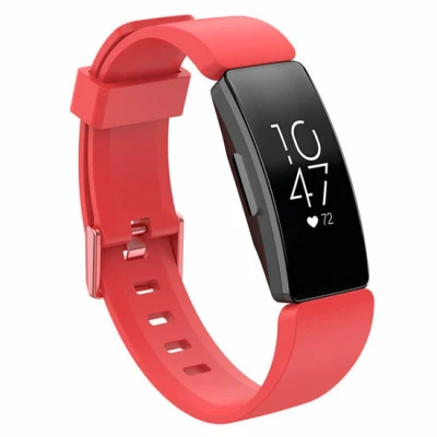 Afbeelding van Fitbit Inspire 1 / HR Ace 2 siliconen bandje met gesp Maat: Large rood