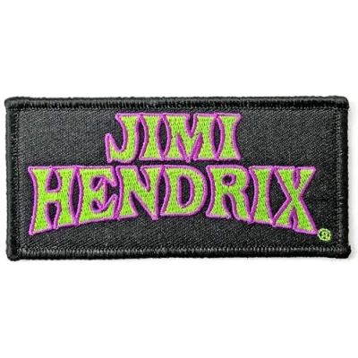 Afbeelding van Jimi Hendrix Arched Logo Patch Zwart