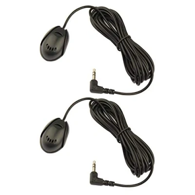 Afbeelding van Futheda 2 stuks 3 m microfoon 3,5 mm externe voor autoradio, DVD speler, GPS navigatie, PC/laptop plug &amp; play.