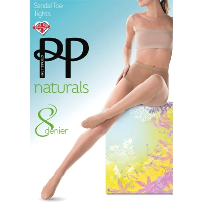 Afbeelding van Pretty Polly Panty Zomer Katoen Kruisje Naadloos Teenstuk Shea Butter High Leg Broekje 8 Den. M/L 40/46 Barely There
