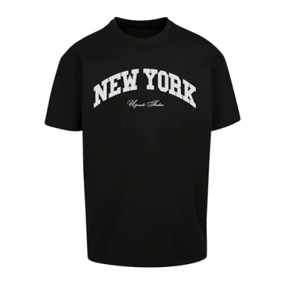 Afbeelding van Upscale by Mister Tee NEW YORK College Tshirt print, Heren, Maat: XXL, Black