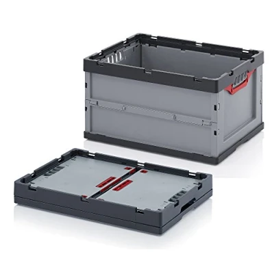 Afbeelding van Auer Packaging 5 x professionele vouwbox, 60 40 32 cm, set met grote klapboxen, Euroboxen, inklapbaar, cm