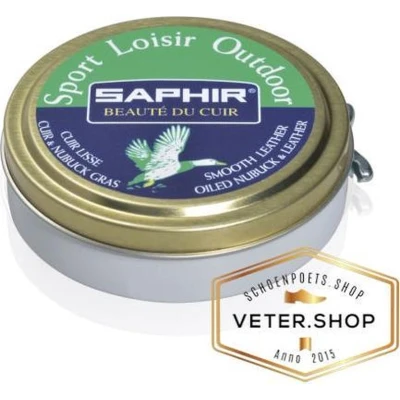Afbeelding van Saphir sport loisir outdoor ledervet in blik 250 ml, 001 Zwart
