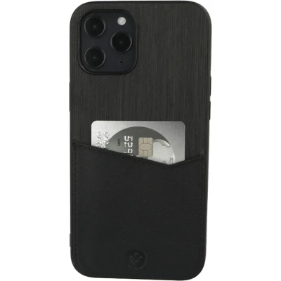 Afbeelding van Valenta Leather Back Cover Snap Luxe Apple iPhone 12 Pro Max Black