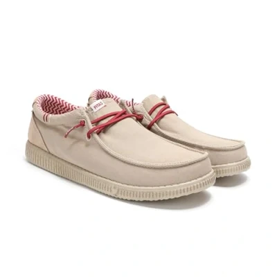Afbeelding van Walk in Pitas Ledro Sportieve veterschoenen, Heren, Maat: 43, Beige Leer en textiel