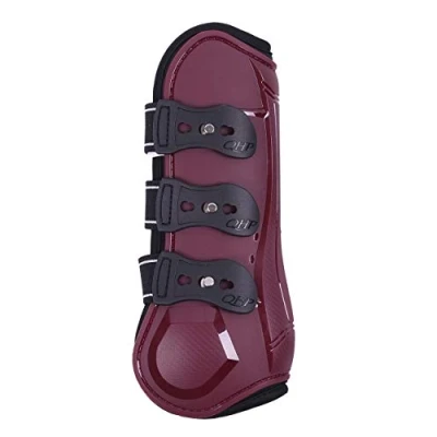 Afbeelding van QHP Champion Gamaschen met elastische snelsluitingen, airflow neopreenvoering (warmbloed, bordeaux)