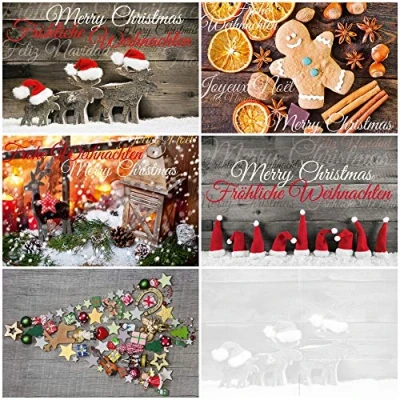 Afbeelding van Edition Colibri 50 kerstkaarten NOSTALGIE II: delige ansichtkaartenset (5 motieven x 10 stuks = stuks) nostalgisch een nostalgische kerstkaartenset in retro/vintage stijl (10824 28)
