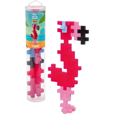 Afbeelding van Plus BIG Animal Tube Flamingo Constructiespeelgoed Set Met Bouwstenen 15 Delige Bouwset Bouwspeelgoed Vanaf 3 Jaar