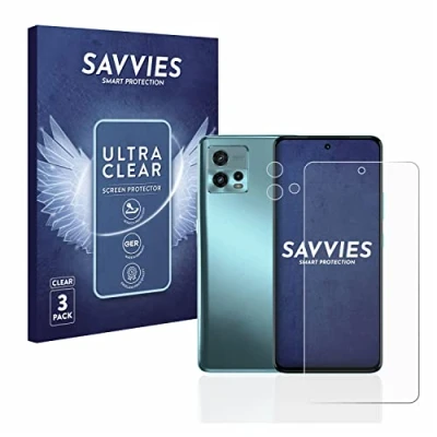 Afbeelding van Savvies (6 Stuks) Schermbeschermer voor Motorola Moto G72 (Voor+Camera) Screen Protector Ultra Transparant