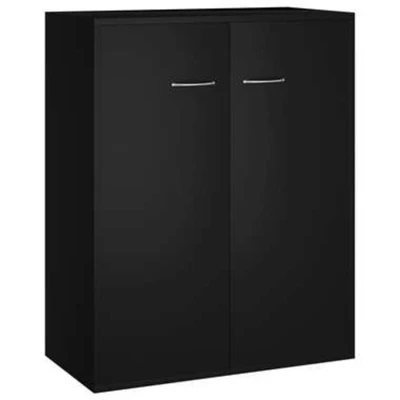 Afbeelding van Dressoir 60x30x75 cm spaanplaat zwart