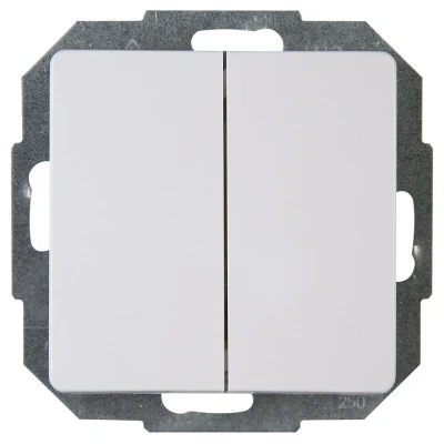Afbeelding van Kopp Paris Serieschakelaar Dubbel Knops 230 Volt Arctic Wit