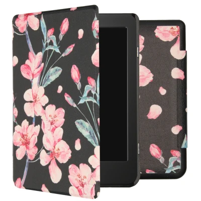 Afbeelding van Tolino Page 2 Hoes: iMoshion Design Slim Hard Case Bookcase Blossom Kunstleder E Reader Hoezen