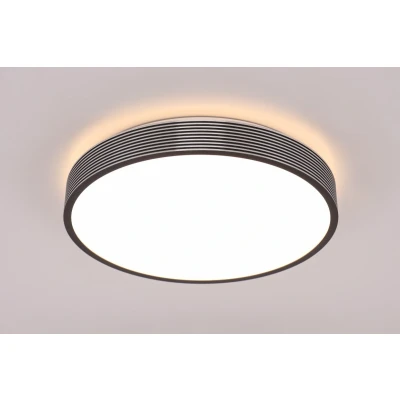 Afbeelding van Lucide MALIN Plafonnière Ø 39 cm LED Dimb. 1x24W 2700K 3 StepDim Zwart