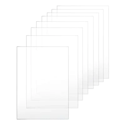 Afbeelding van QWORK® 8 stuks acryl plaat plexiglas, heldere perspex plaat, 297mm x 210mm, voor fotolijst, display projecten, schilderen